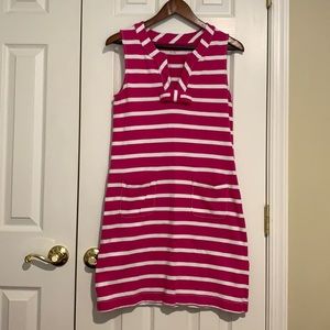 Kate Spade pink and white striped sleeveless dress